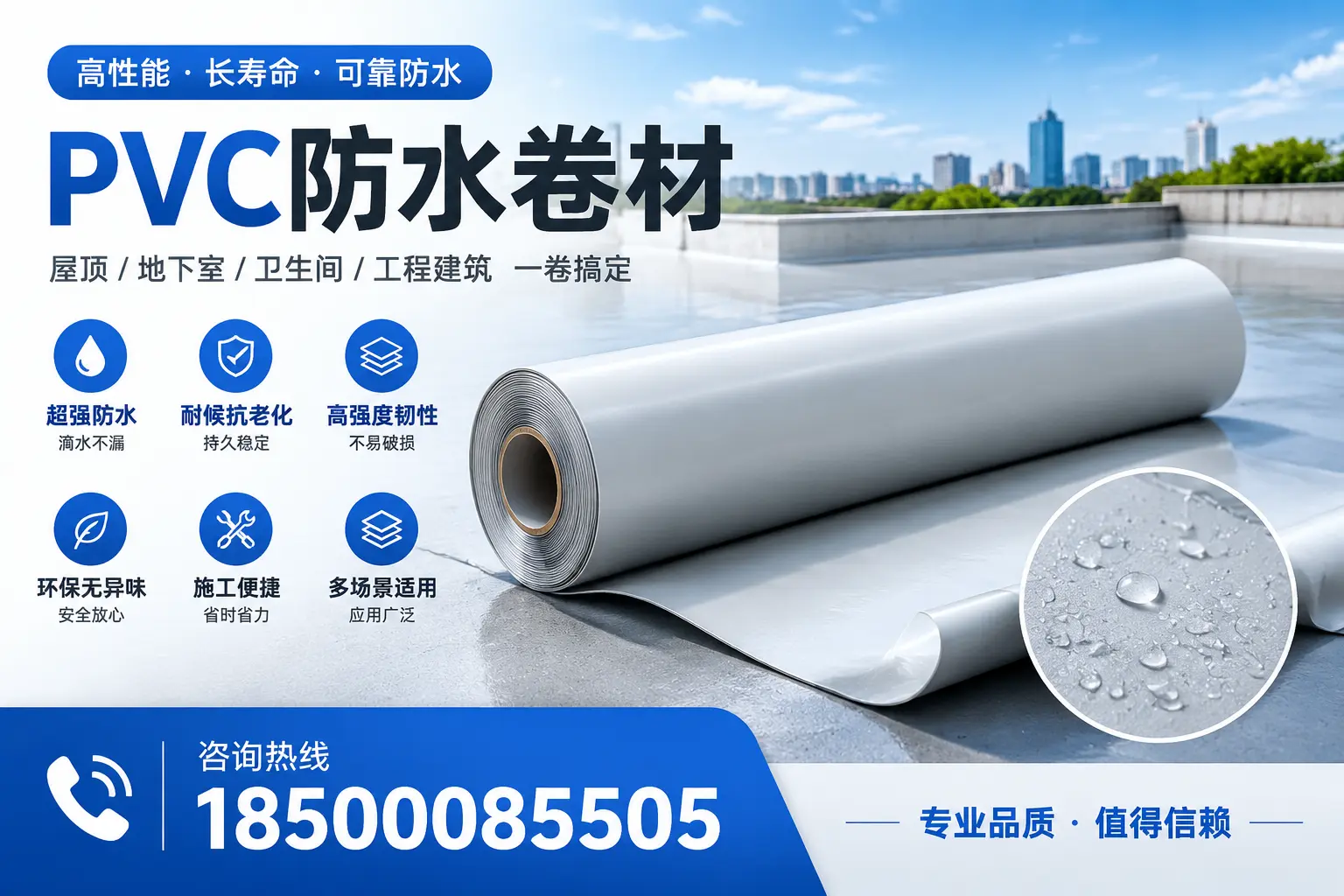 PVC防水卷材的防水效果评测，适合北京的科学依据